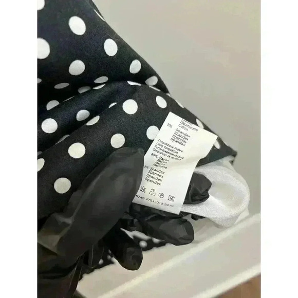 Peserico Made In Italy Midi Polk Dot Sleeveless A Line Dress Women's 42 Size 6 - Picture 12 of 12